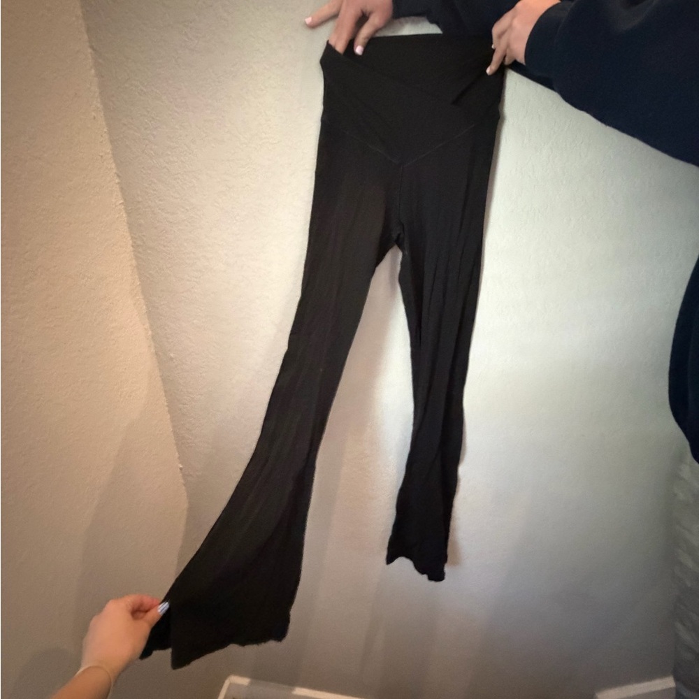 Aerie Black Flared Leggings